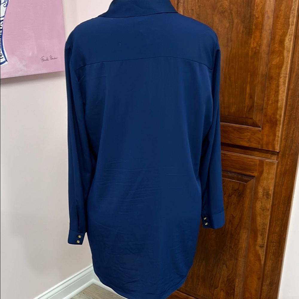 Chico's Navy Blue Blouse - Picture 3 of 7